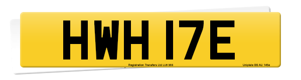 Registration number HWH 17E